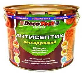 Лессирующий Антисептик Финкраска DecoTech Eco 2.5л Палисандр, Алкидный для Обработки Наружных Деревянных Поверхностей / Декотек Эко.