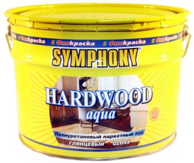 Лак Паркетный Финкраска Symphony HARDWOOD Aqua 1л Водоразбавляемый, Полиуретановый, Шелковисто-Матовый / Симфония Хардвуд Аква.