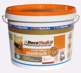 Шпаклевка Финишная Финкраска DecoTech Plastrock 16кг Белая, Универсальная для Внутренних Работ / Декотек Профессионал Пластрок.