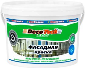 Краска Фасадная Финкраска DecoTech Eco 14кг Белая, Матовая, Латексная / Декотек Эко.