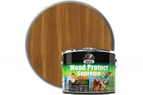 Пропитка по Дереву Dufa Wood Protect Supreme 9л Тиковое Дерево Гибридная для Внутренних и Наружных Работ / Дюфа Вуд Калор Суприм.