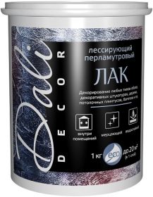 Лак Лессирующий Перламутровый Dali Decor 1кг Серебро для Декоративных Покрытий / Дали Декор Лак.