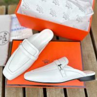 Мюли HERMES Premium белые