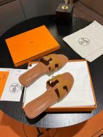 Шлепанцы HERMES Premium рыжие