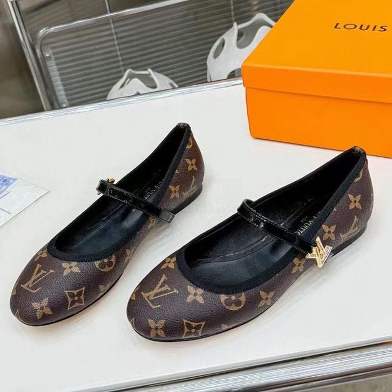 Балетки LOUIS VUITTON PREMIUM коричневые