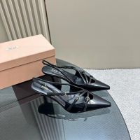 Босоножки MIU MIU PREMIUM на каблуке черные