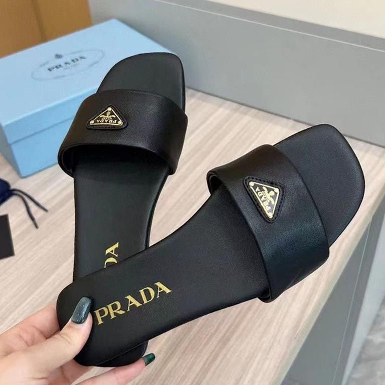 Шлепанцы PRADA PREMIUM черные