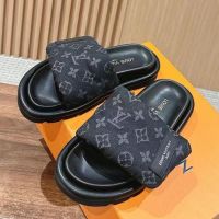 Шлепанцы LOUIS VUITTON PREMIUM черные