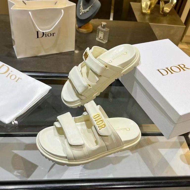 Шлепанцы DIOR бежевые