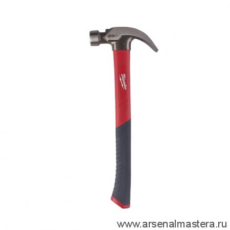 Новинка! Молоток с рукояткой из стекловолокна Fiberglass Curved Claw Hammer 20 унций / 570 г Milwaukee 4932478658