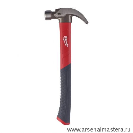 Новинка! Молоток с рукояткой из стекловолокна Fiberglass Curved Claw Hammer 16 унций / 450 г Milwaukee 4932478657