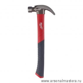 Новинка! Молоток с рукояткой из стекловолокна Fiberglass Curved Claw Hammer 16 унций / 450 г Milwaukee 4932478657