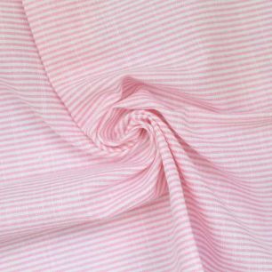 Хлопок фактурный тонкий - Мелкая Полоска, розовой 50х37