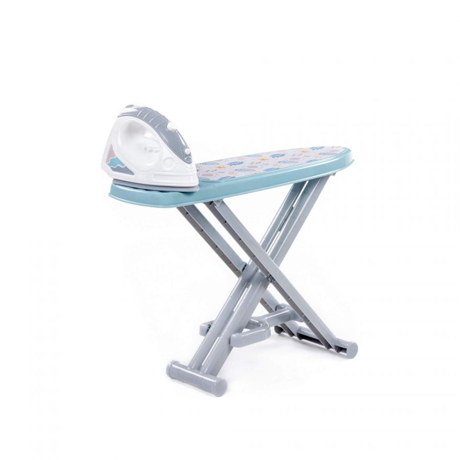 Набор игровой "Утюжок №3 с гладильной доской" (серо-голубой) (в сеточке)