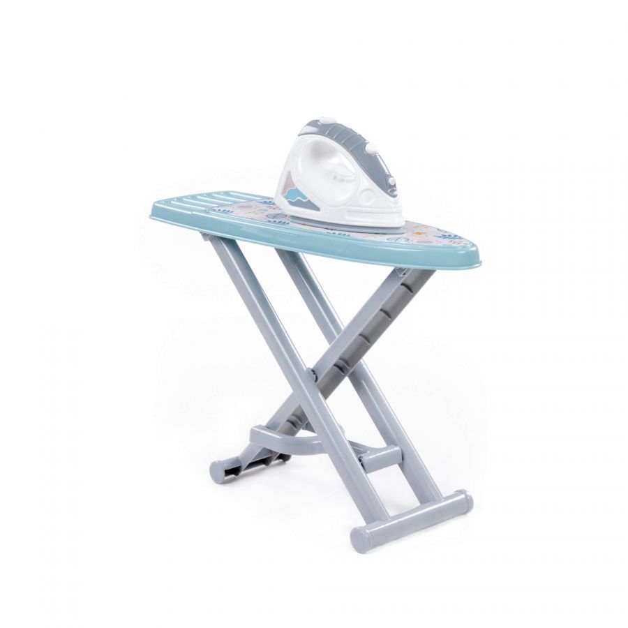 Набор игровой "Утюжок №3 с гладильной доской" (серо-голубой) (в сеточке)