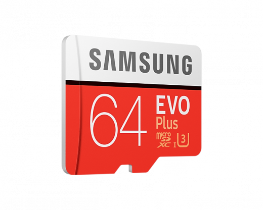 КАРТА ПАМЯТИ С АДАПТЕРОМ SAMSUNG EVO PLUS MICRO SDXC 64 ГБ