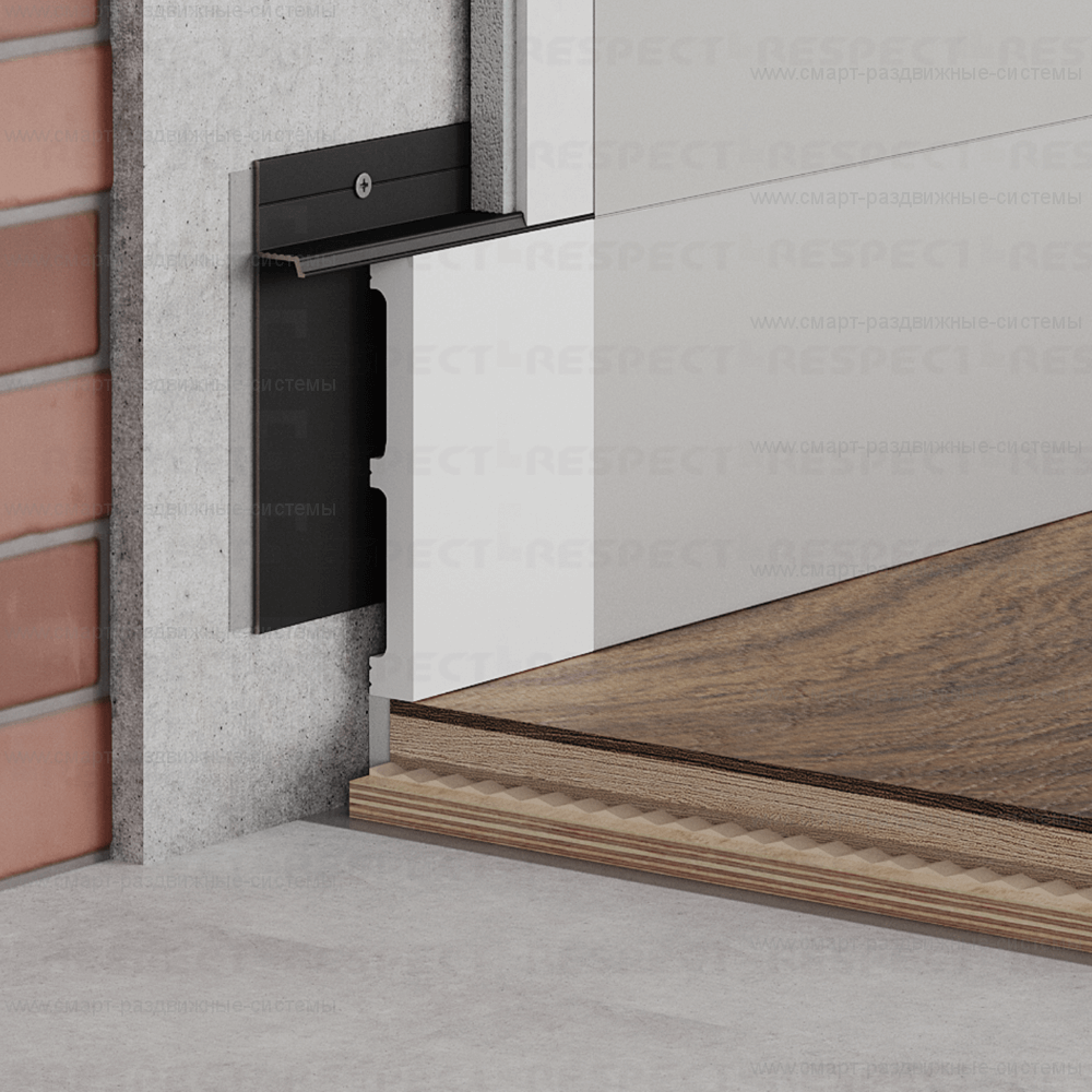 Вставка в скрытый плинтус из дюрополимера