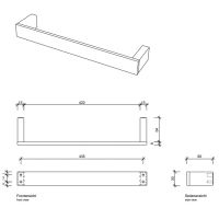 Держатель для полотенца Decor Walther Contract 650700/650760 450 мм схема 4