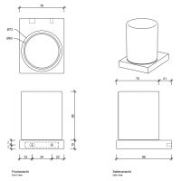 Decor Walther Contract 0651800 Стакан для зубных щёток схема 2