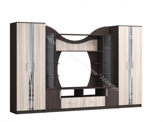 Гостиная "Гамма 15" Ясень шимо светлый/Венге