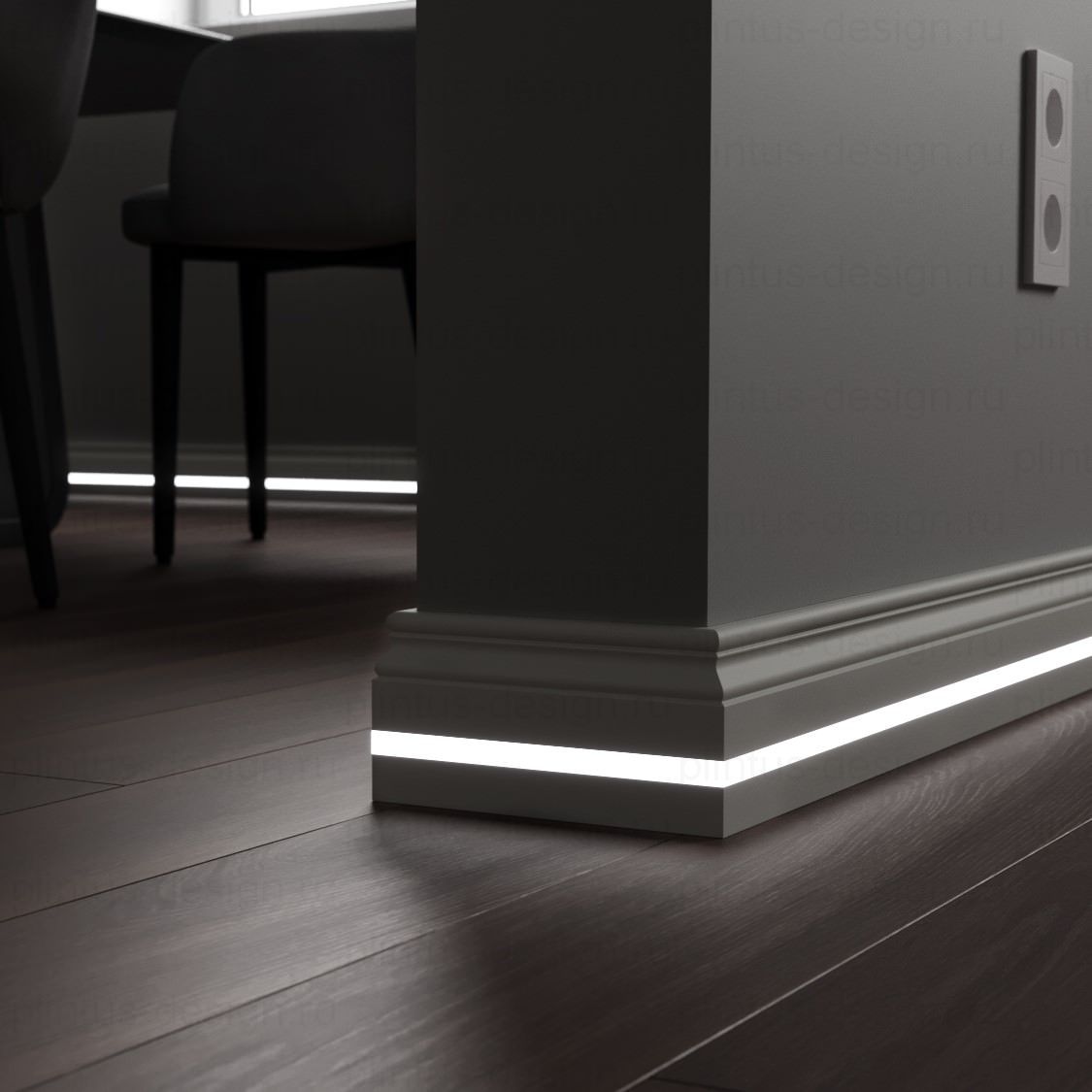 LWD Original Джорджия плинтус из МДФ с подсветкой