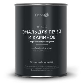 Эмаль Термостойкая Elcon Max Therm 0,8мл 1200°С Черная, Быстросохнущая, для Печей и Каминов / Элкон.*