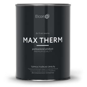 Эмаль Термостойкая Elcon Max Therm 0.8кг 400°С Серый, Антикоррозионная для Защитной Окраски Печей, Котлов, Металлического Оборудования / Элкон.