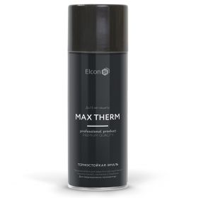 Эмаль Термостойкая Аэрозоль Elcon Max Therm 520мл 600°С Антрацит, Антикоррозионная  для Защитной Окраски Печей, Котлов, Металлического Оборудования / Элкон.*