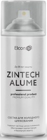 Состав для Холодного Цинкования Аэрозоль Elcon Zintech Alume 520мл Серебристый для Антикоррозионной Защиты Черных Металлов.
