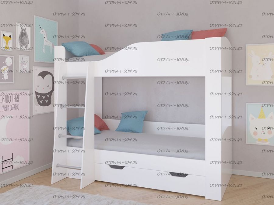 Кровать двухъярусная Астра-2 с ящиком