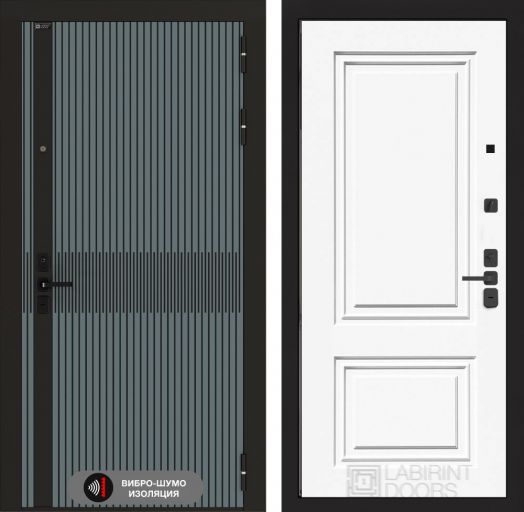 Входная дверь Лабиринт ISSIDA 26 Эмаль белая
