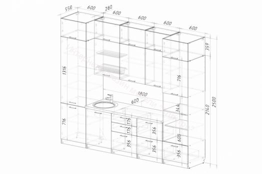 Кухонный гарнитур Лиора экстра 3000 мм