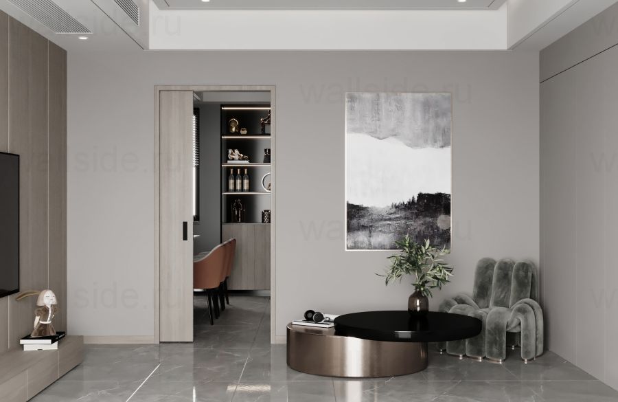 Пенал Penalbox Wood Single Lux/Plaster высотой 2400 мм