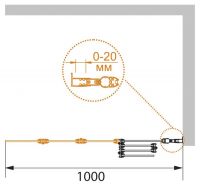 Шторка на ванну CEZARES PRATICO-V-4-100/140-P-Cr схема 2