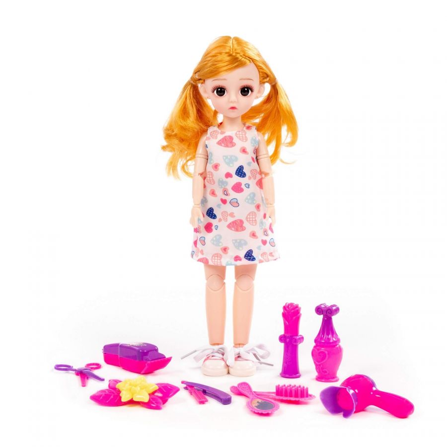 Кукла "Даша" (29 см) у стилиста + аксессуары (9 элементов) (в коробке №3)