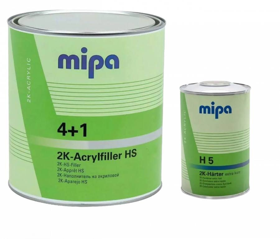 4+1 2K-HS-Acrylfiller Филлер акриловый белый с отвердителем экстра быстрым H 5 2K-Harter 1,25л (6шт/кор)