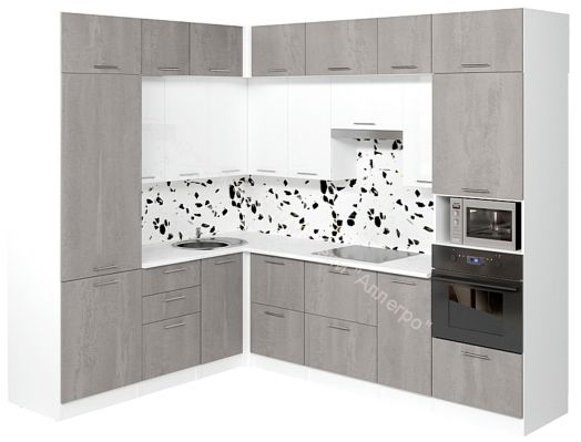 Кухонный гарнитур Терция гранд прайм 2100х2700 мм