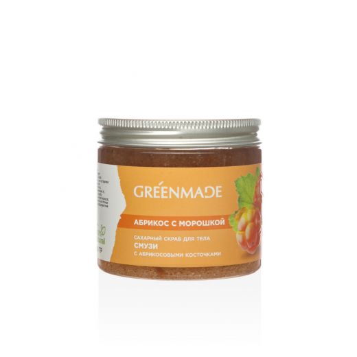 Greenmade Скраб Абрикос - Морошка с абрикосовой косточкой, 250 гр