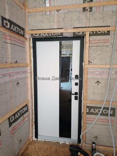 Luxor Termo 5 light дверь  уличная вставка черное зеркало