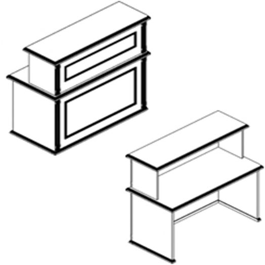 RAUT Стойка ресепшен 900х600х1200 мм (Дуб Бофорд)