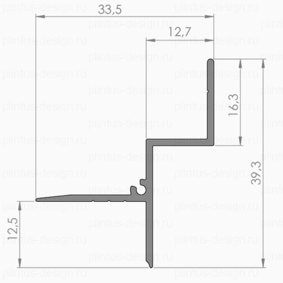 Потолочный теневой профиль 12 мм, 6м