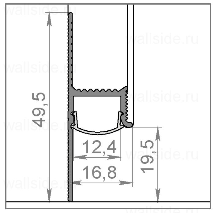 Теневой плинтус 20 мм, 6 метров