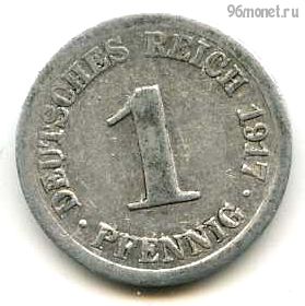 Германия 1 пфенниг 1917 F
