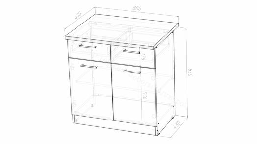 Кухонный гарнитур Антика медиум 2 1400 мм