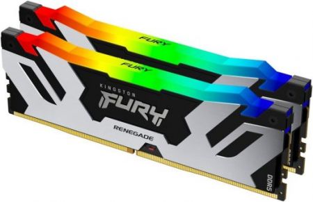 Модуль памяти DDR5 32Gb Kingston 6000 Fury Renegade Silver RGB KF560C32RSAK2-32 (2x16Gb Kit)