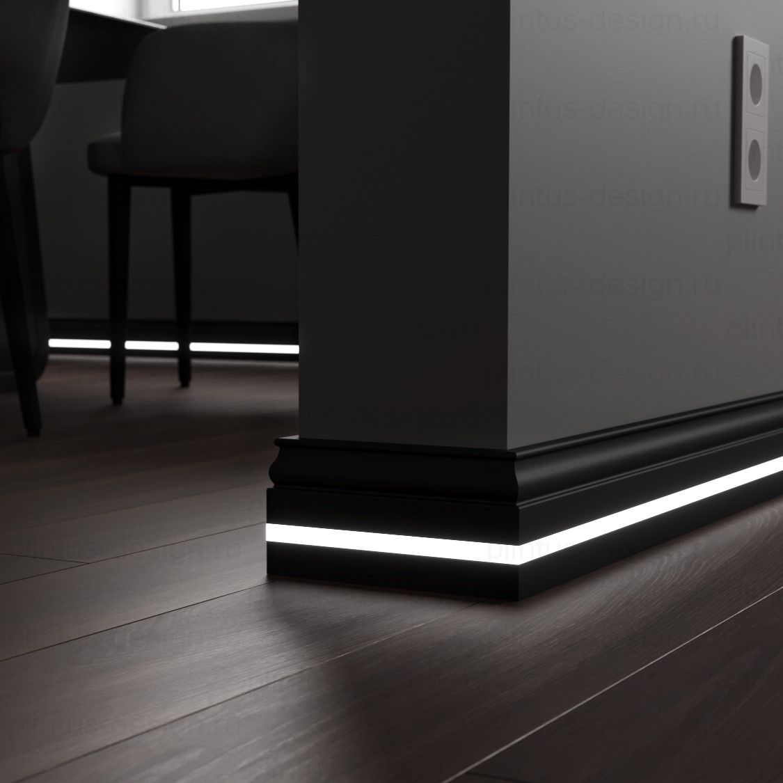 LWD Original Флорида плинтус с подсветкой из МДФ