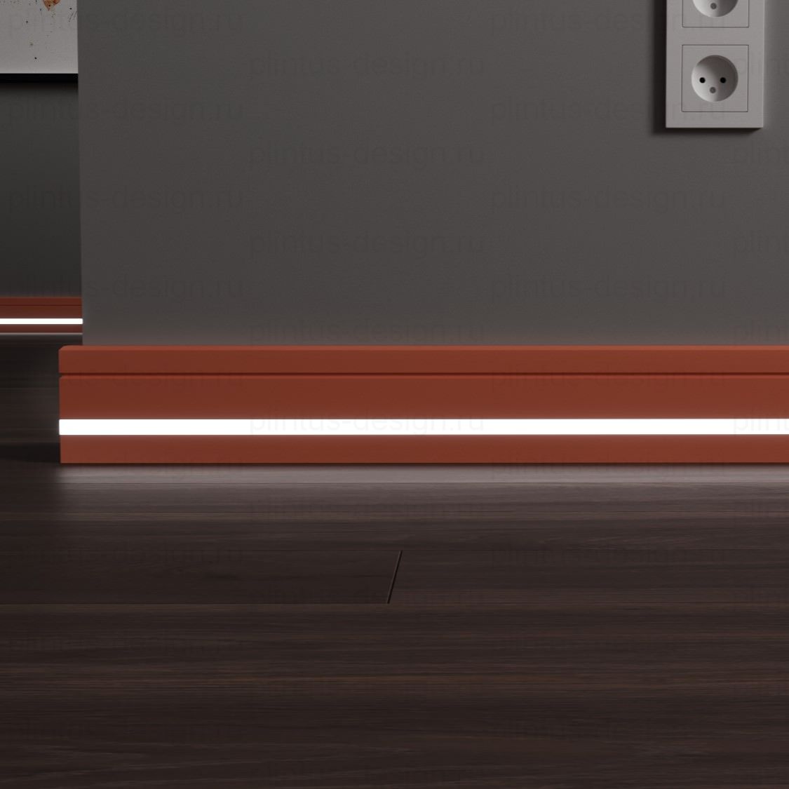 LWD Classic Арканзас плинтус с подсветкой из МДФ