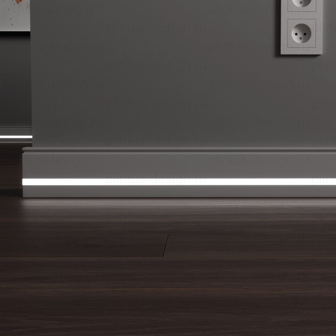 LWD Classic Вермонт плинтус с подсветкой из МДФ