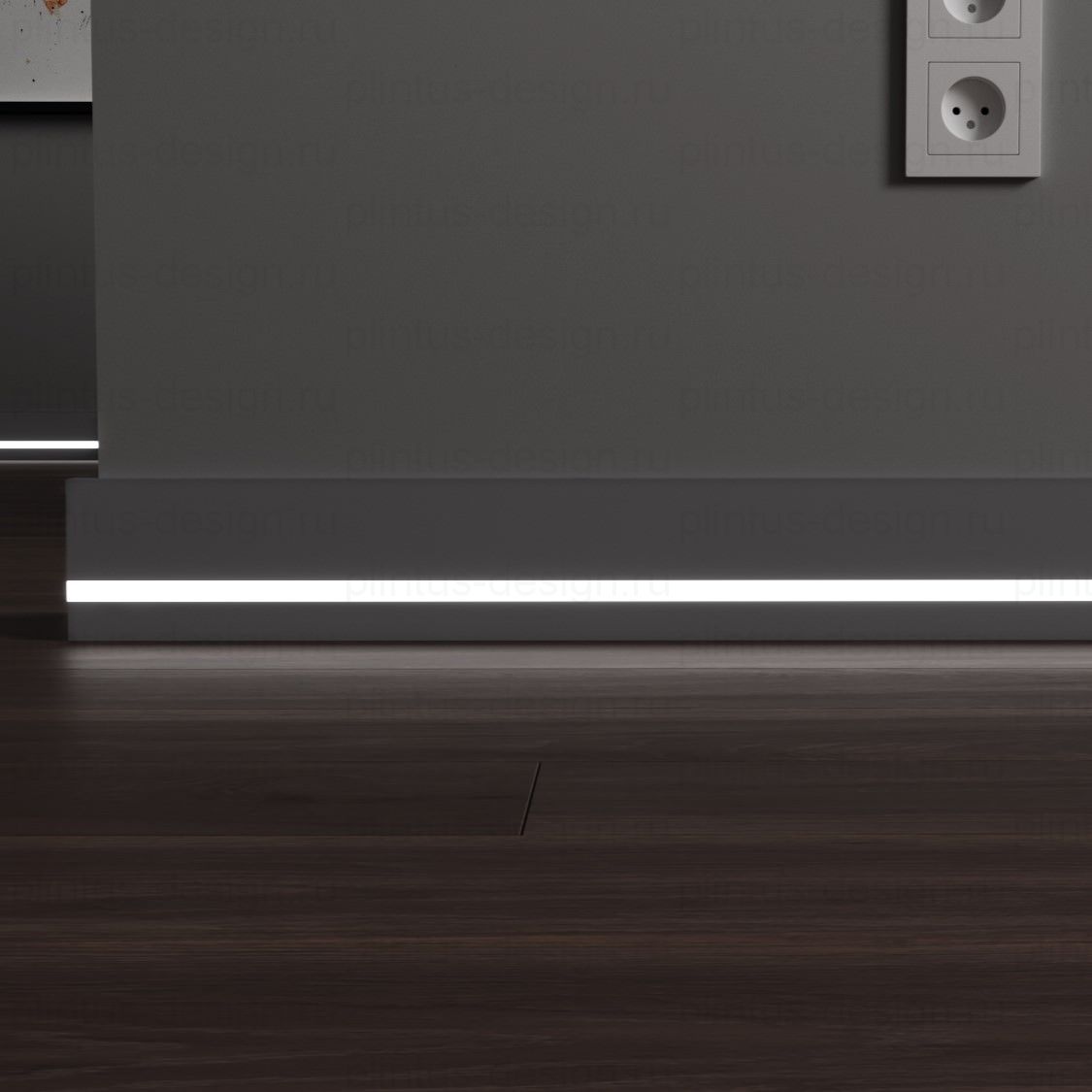 LWD Classic Висконсин плинтус с подсветкой из МДФ