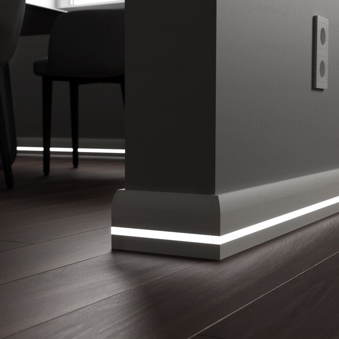 LWD Classic Мэрилэнд плинтус с подсветкой из МДФ